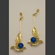 gold earrings with Australian Opals